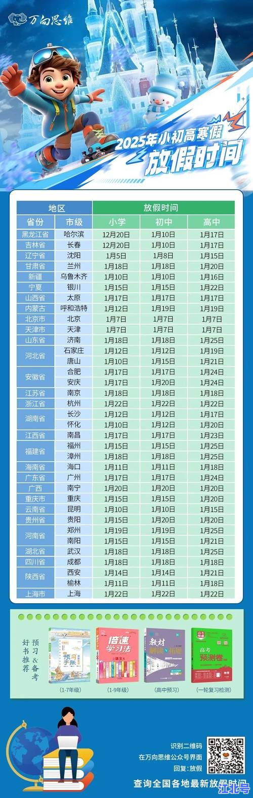 2021年元旦放假学生放假几天？学生寒假安排与全国法定假期对照表